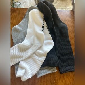 Converse Trio Socks in Black, White, and Gray